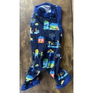 Hannukah Dog Pet Pajamas Long Johns Jewish Holiday Menorah Lion Bar Mitzvah XL